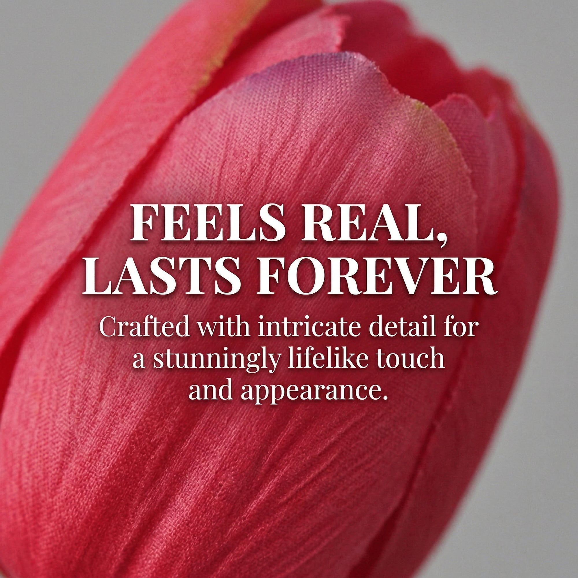 Unique Bargains Artificial Tulips Flowers 5 Pcs Silk Tulips Mini Bouquet [Rose Red] 9.8 in