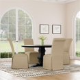thumbnail image 3 of Pemberly Row Fabric Upholstered Skirted Dining Chairs in Khaki, 3 of 15