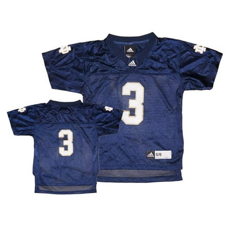 - Notre Dame Fighting Irish #3 Adidas NCAA Kids Size Football Jersey - M (5/6)