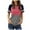 Hot Pink, variant on Povozer Womens Crewneck Tops Casual Printed Tops Short Sleeve T Shirt(Gray,M)