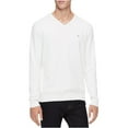 thumbnail image 1 of Calvin Klein suéter con cuello en V acanalado para hombre, blanco, grande Calvin Klein Pull-over, 1 of 2