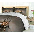 thumbnail image 5 of Ambesonne Wildlife Duvet Cover Set, Savage Savannah Animal, 2-Calking, Brown and Tan, 5 of 7