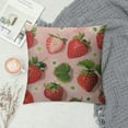 thumbnail image 2 of GOSMITH Watercolor Strawberry Throw Pillow Covers, Farmhouse Decorative Fruit Cushion Case Pillowcase for Couch Sofa, 2 of 5