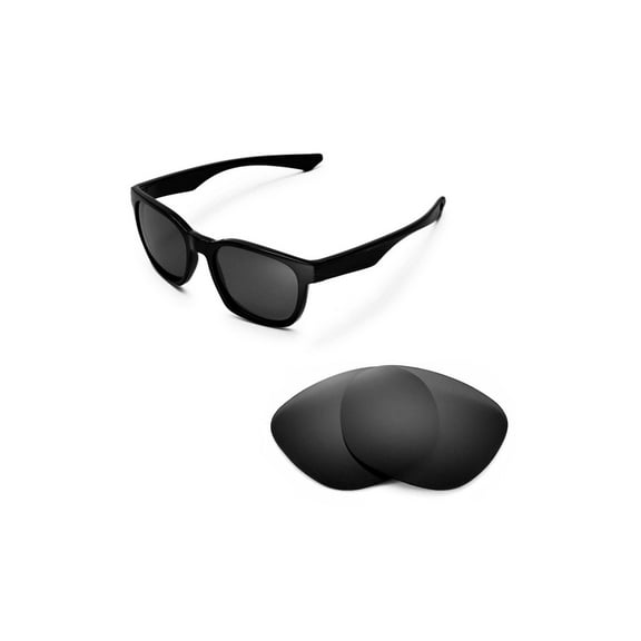 Walleva Black Polarized Replacement Lenses for Oakley Garage Rock Sunglasses