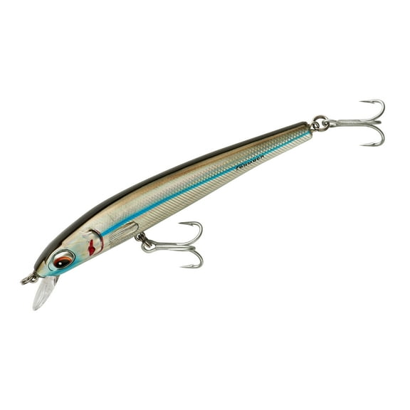 Bomber Long Shot Minnow Crankbait 5" Silver Mullet 3/4 oz.