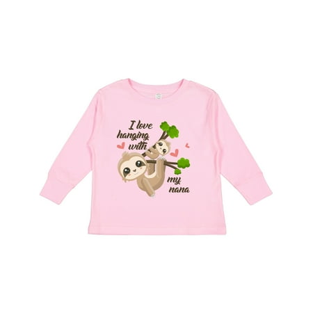 

Inktastic Hanging with My Nana Boys or Girls Long Sleeve Toddler T-Shirt