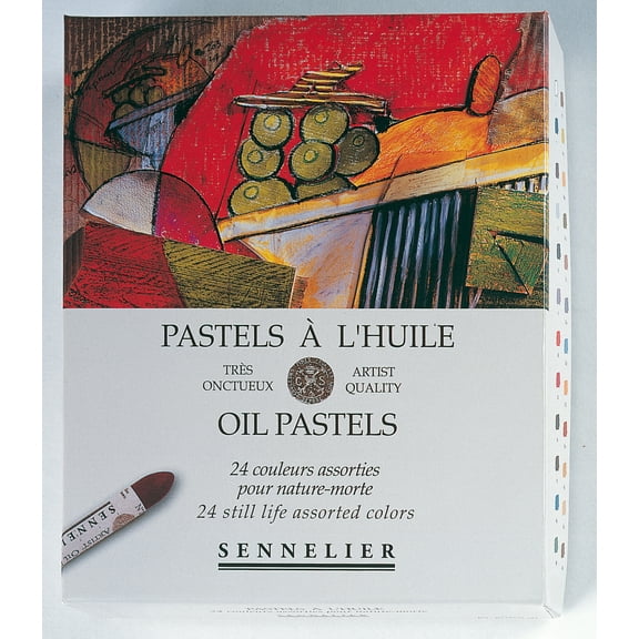 Sennelier Oil Pastel Set, 24-Color Still Life Cardboard Set