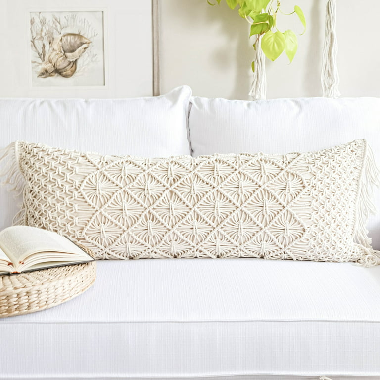 Decorative Lumbar Pillow Cover for Bed 14X36 Boho Throw Pillow Long Pillow  Case Bed Decorative Pillow Lumbar Pillow Cover for Couch 