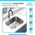 thumbnail image 5 of KBFmore Classic 23 inch 18 Gauge Undermount Single Bowl Stainless Steel Kitchen Sink, 5 of 11