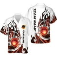 thumbnail image 2 of Personalized Name Bowling Hawaii Shirts for Men and Women 3D, Bowling Shirts for Team Bowling, Bowling Shirts Gift (Orange, S), 2 of 9