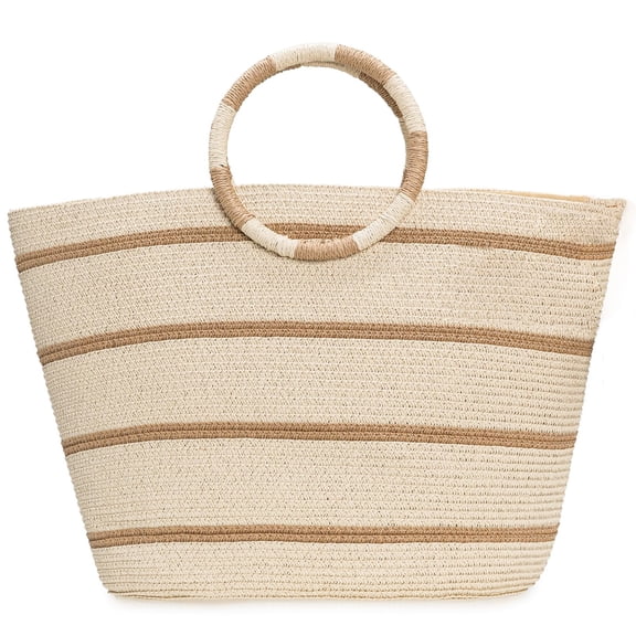 SHILINLANG Beach Bags for Women Straw Tote Bag Summer Beach Bag Large Woven Straw Tote for Vacation Holiday