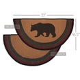 thumbnail image 2 of VHC Brands Wyatt Stenciled Bear Jute Rug Half Circle w/Pad 16.5x33, 2 of 5