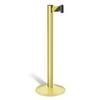 Lavi Industries 50-3000GD-SF Retractable Belt Stanchion, 7 ft. Safety Yellow Hatch