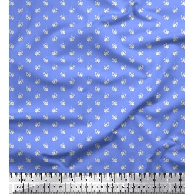 Soimoi Rayon Fabric Leaves & Berries Shirting Decor Fabric Printed Yard 42 Inch Wide