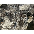 thumbnail image 2 of Tissot, James 24x19 Gold Ornate Wood Framed with Double Matting Museum Art Print Titled - Jesus Led From Caiaphas, 2 of 4
