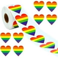 thumbnail image 4 of pitrice 500x/Roll Rainbow Heart Sticker Valentine'S Day Sealing Labels Self Adhesive, 4 of 9
