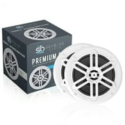 SEABASS Premium 6.5 2-Way Weatherproof Marine Speakers (2-Pack)