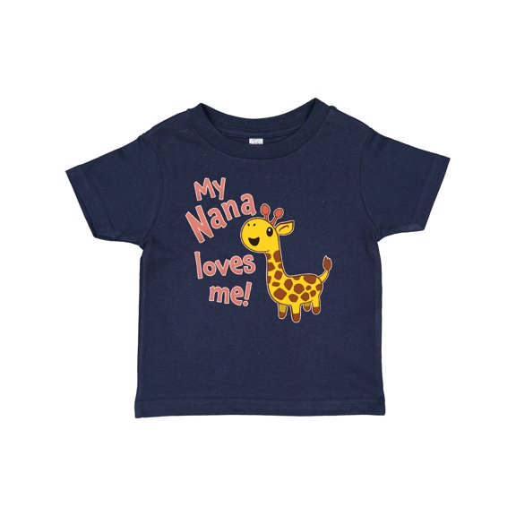 Inktastic My Nana Loves Me Cute Giraffe Boys or Girls Baby T-Shirt