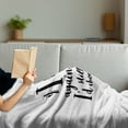 thumbnail image 3 of Romantic Soft Flannel Fleece Throw Blanket, If I Had to Choose Again I'd Still Choose You Inspirational Brush Calligraphy, Cozy Plush for Indoor and Outdoor Use, 50" x 70", Black White, by Ambesonne, 3 of 5