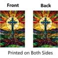 thumbnail image 4 of Cross Easter Garden Flag Double Sided Religious Burlap Banner 12x18 Inch Small Yard Lawn Porch Outdoor Decor, 4 of 6