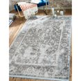 thumbnail image 1 of Unique Loom 3138018 7 x 10 ft. Athens New Classical Rectangular Rug, Gray, 1 of 1