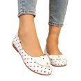 thumbnail image 2 of YOUYEDIAN Loafers for Women Fashion Polka Dot Low Heel Versatile Round Toe Bowtie Deco Flat Casual Slip On Comfy Outdoor Dress Shoes, 2 of 5