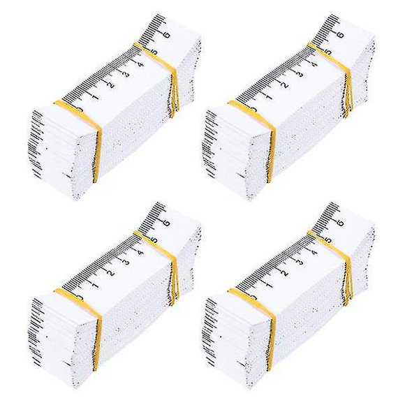 100 Pieces Of Disposable Double -sided Paper Tape Meter Wound Measuring Ruler