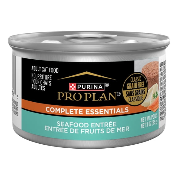 Purina Pro Plan, Grain-Free Seafood Entree, Wet Cat Food, 3 oz Cans, 24 Pack