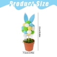 thumbnail image 2 of Easter Bunny Mini Planter, Easter Flower Pot Decor, Bunny Decorations For Home, Table Centerpiece With Plush Bunny Ear, Easter Basket Stuffers, Indoor Outdoor Decor, Spring Easter Decorations, 2 of 5