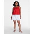 thumbnail image 2 of Time and Tru Women's Eyelet Trim Shorts, Sizes XS-XXXL, 2 of 6