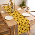 thumbnail image 3 of Turmeric Halloween Table Runner - 48 Inch Long, Kitchen Dining Table Runner Dresser Scarves, Flying Witch Bats Moon Farmhouse Decor for Coffee Tables Wedding Party Banquet, 3 of 8
