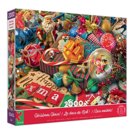 Ceaco Eduard Christmas Chaos! 2000-Piece Interlocking Jigsaw Puzzle for Adults Ages 14