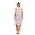 thumbnail image 3 of JEFFRICO Womens 2 Pack Nightgowns Short Sleeve Sleepwear Soft Pajama Dress Nightshirts, 3 of 7