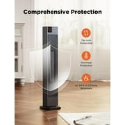 Pelonis 30 Tower Heater, Ceramic, Indoor Electric, Oscillating, 1,500 Watts, Remote Control, Black