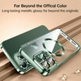 thumbnail image 3 of ELEHOLD MagSafe Compatible for iPhone 15 Pro Max Magnetic Case, Crystal Clear Back Plating Bumper Shockproof Protective Case with Camera Lens Protector for iPhone 15 Pro Max, Green, 3 of 4