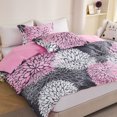 thumbnail image 2 of Koniroom 3 Pieces Pink and Grey Duvet Cover King Size, Reversible Floral Duvet Cover King With Cute Flowers for Women Teen Girls, 2 of 10