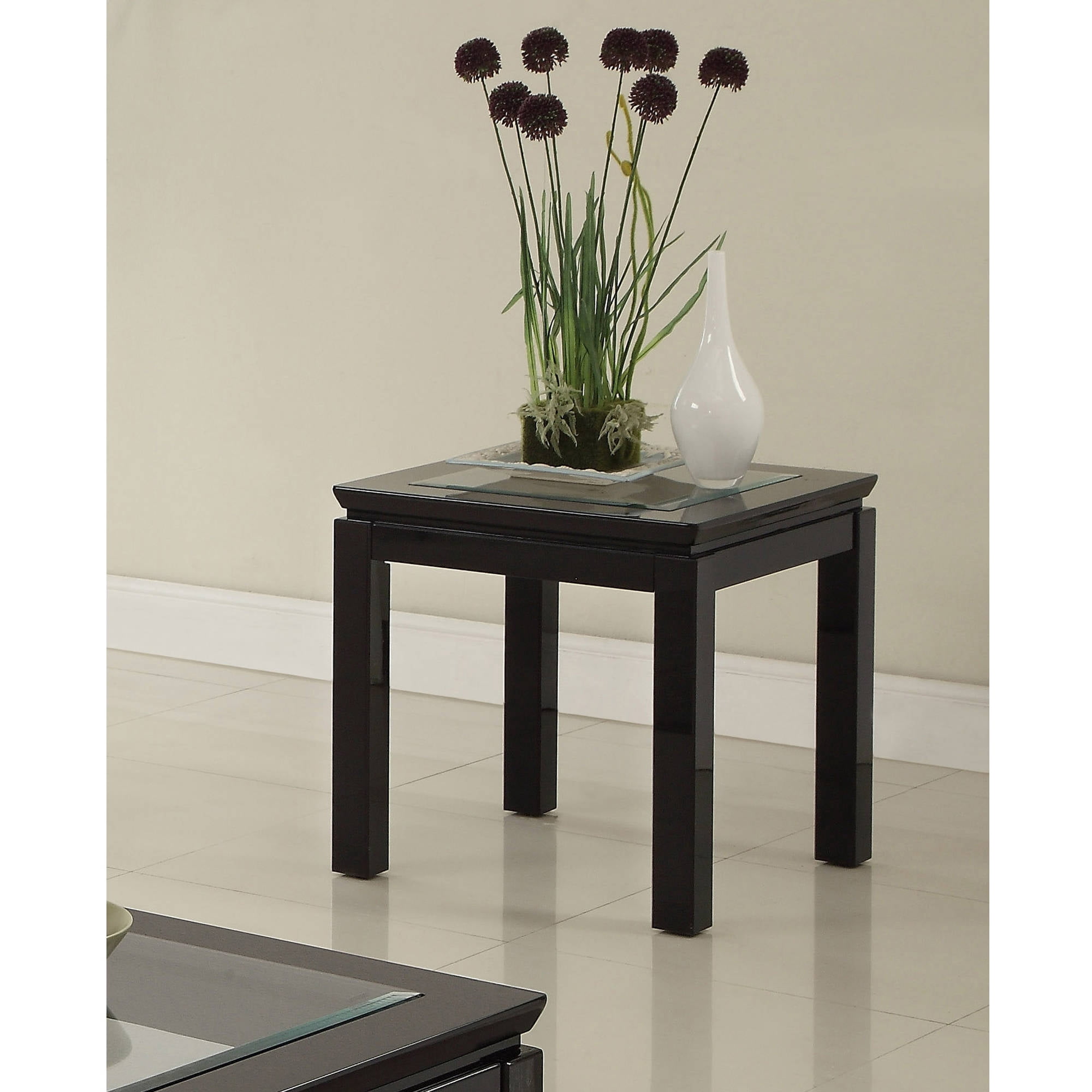 Furniture of America Lalia Contemporary End Table, Black