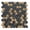 Black & Gold, variant on The Tile Life Eterna Hex 4" x 4" Shabby Green Glass Mosaic Tile Sample, 1 Piece