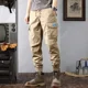 thumbnail image 3 of Pantalones de hombre de trekking ajustados para pesca, pantalones cargo para hombre, senderismo, exterior, otoño, algodón de alta calidad, sueltos, estilo coreano, largos, 3 of 5