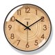 thumbnail image 1 of Reloj de pared con grano de madera de 30 cm, silencioso, de cuarzo que no hace tictac, 1 of 1