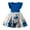 Blue, variant on 7-8 Years Girls Dress Short Sleeve Dresses Spring Summer Kids Casual Elegant Wedding Party A-Line Skirt Clothes for Girl 3-8 Years