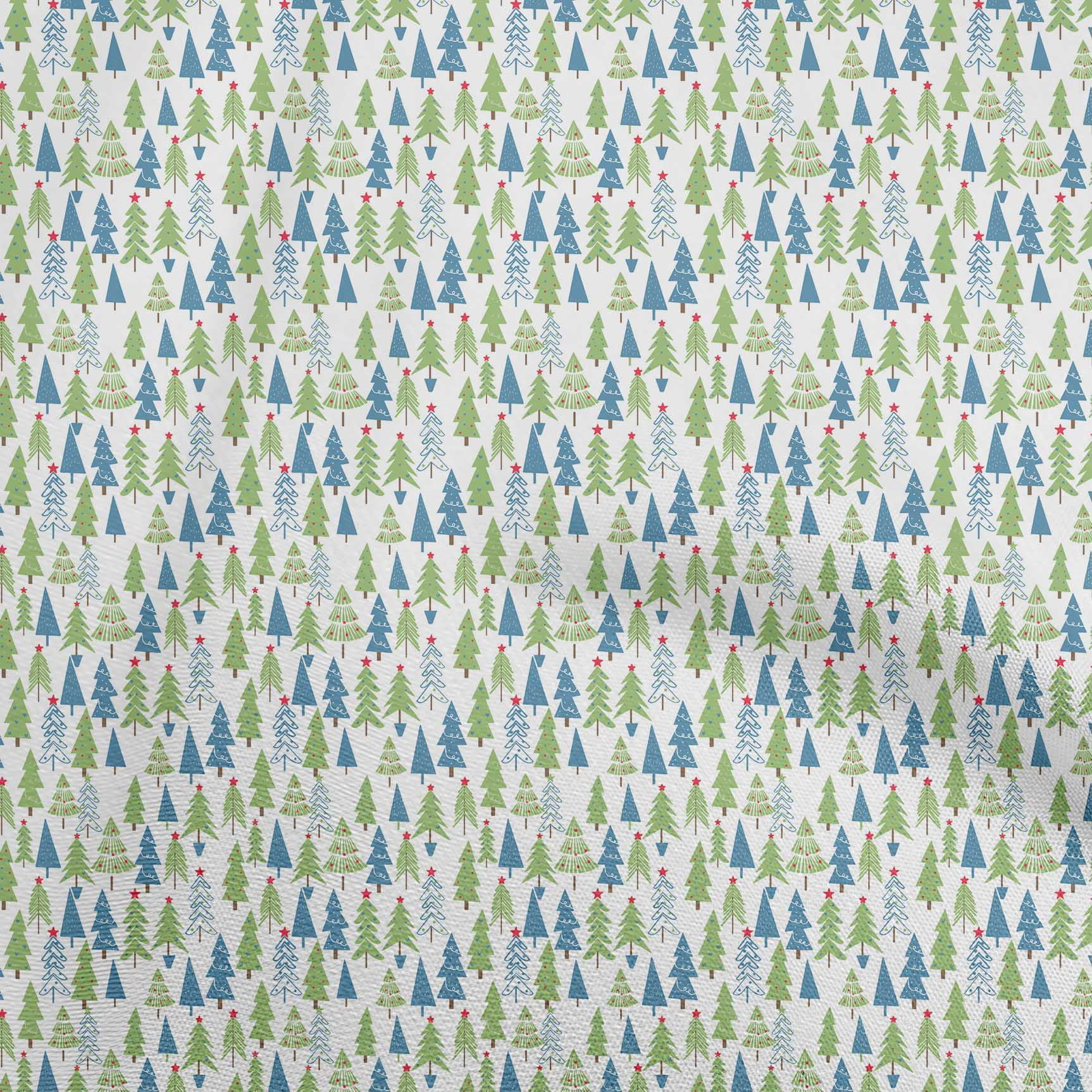 oneOone Cotton Flex Green Fabric Christmas Dress Material Fabric Print Fabric By The Yard 40 Inch Wide