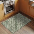 thumbnail image 3 of Green Floral Bathroom Rug Washable 2x3 Entryway Rug Non Slip Spring Flowers Pattern Botanical Vintage Front Door Mat Low Pile Indoor Doormat Throw Floor Carpet for Kitchen Bedroom Entrance, 3 of 8