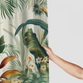 thumbnail image 3 of Orinice Tropical Green Plant Shower Curtain Rainforest Botanical Banana Monstera Leaf Palm Tree Hummingbird Birds Summer Natural Landscape Bathroom Polyester Fabric Curtain Set  69x72, 3 of 7