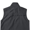 thumbnail image 4 of GrmtClth Men's Outdoor Casual Sleeveless Vest Zipper Front Stand Collar Multi Pockets Mesh Lining Lightweight Breathable Travel Walking Waistcoat Black 3XL, 4 of 9