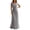 Khaki, variant on Wsysadlol Dresses for Women Women Elegant Summer Solid Knit Maxi Dress Pleated Neckline Slim Fit Long Dress For Formal Occasions & Evening Party