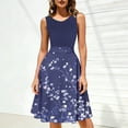 thumbnail image 5 of LNWUY Women's Summer Tank Midi Dress with Pockets Floral Print Sleeveless A-Line Casual Loose T-Shirt Dresses Beach Sundress Multicolor L, 5 of 7