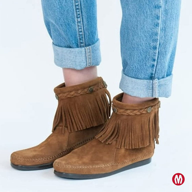 MINNETONKA HI TOP BACK ZIP Boots Dusty Brown Walmart
