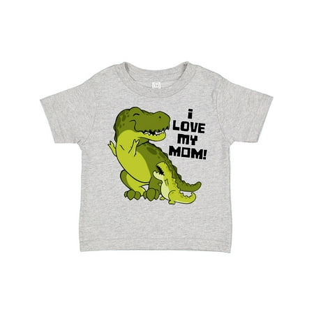 

Inktastic I Love My Mom with Baby and Mommy Tyrannosaurus Rex Boys or Girls Toddler T-Shirt