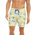 thumbnail image 1 of Club Room Men’s Seagull 7″ Swim Trunks (Yellow, XXL), 1 of 2
